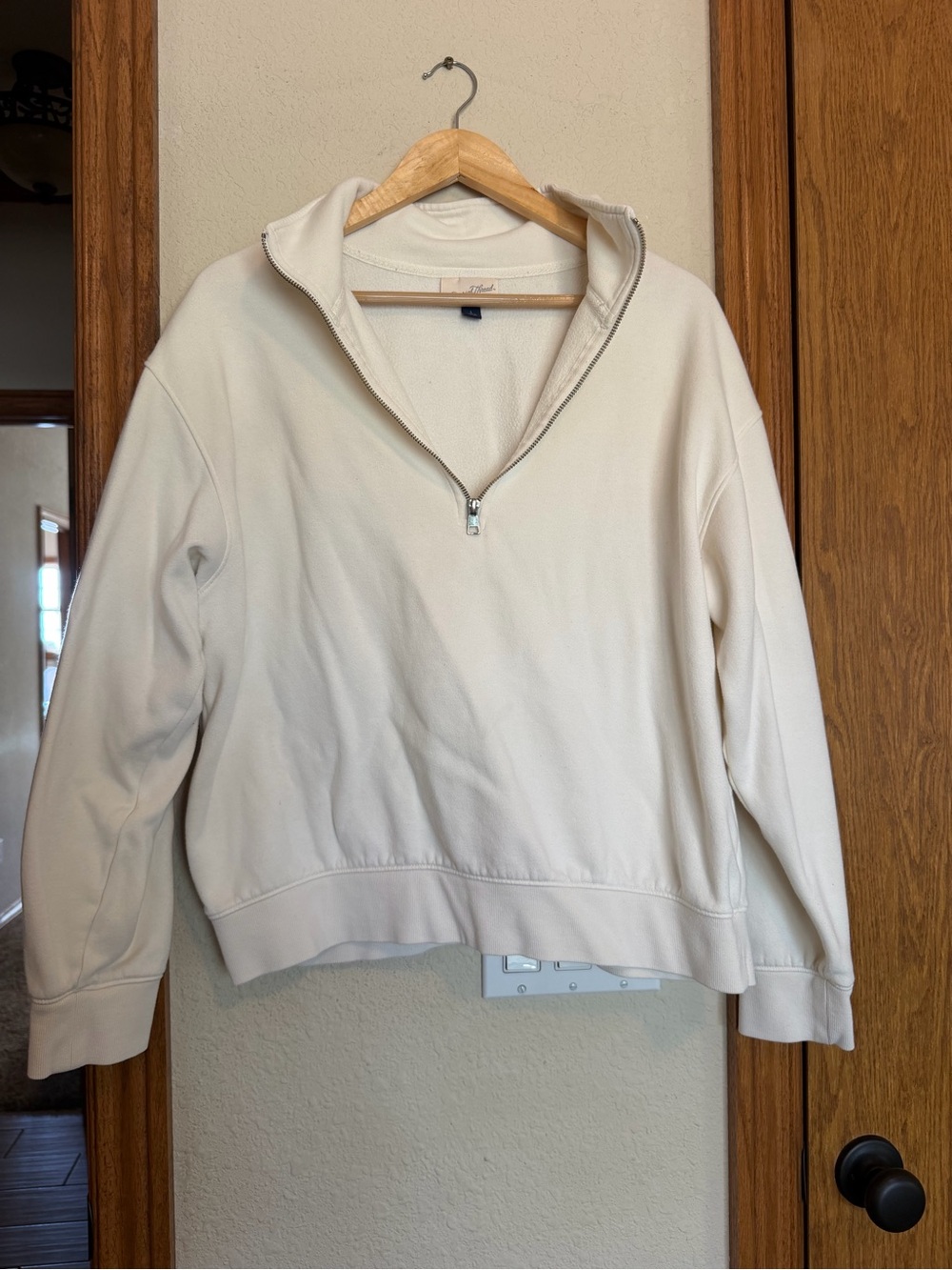 Universal Thread Cream Half-Zip Turtleneck Pullover